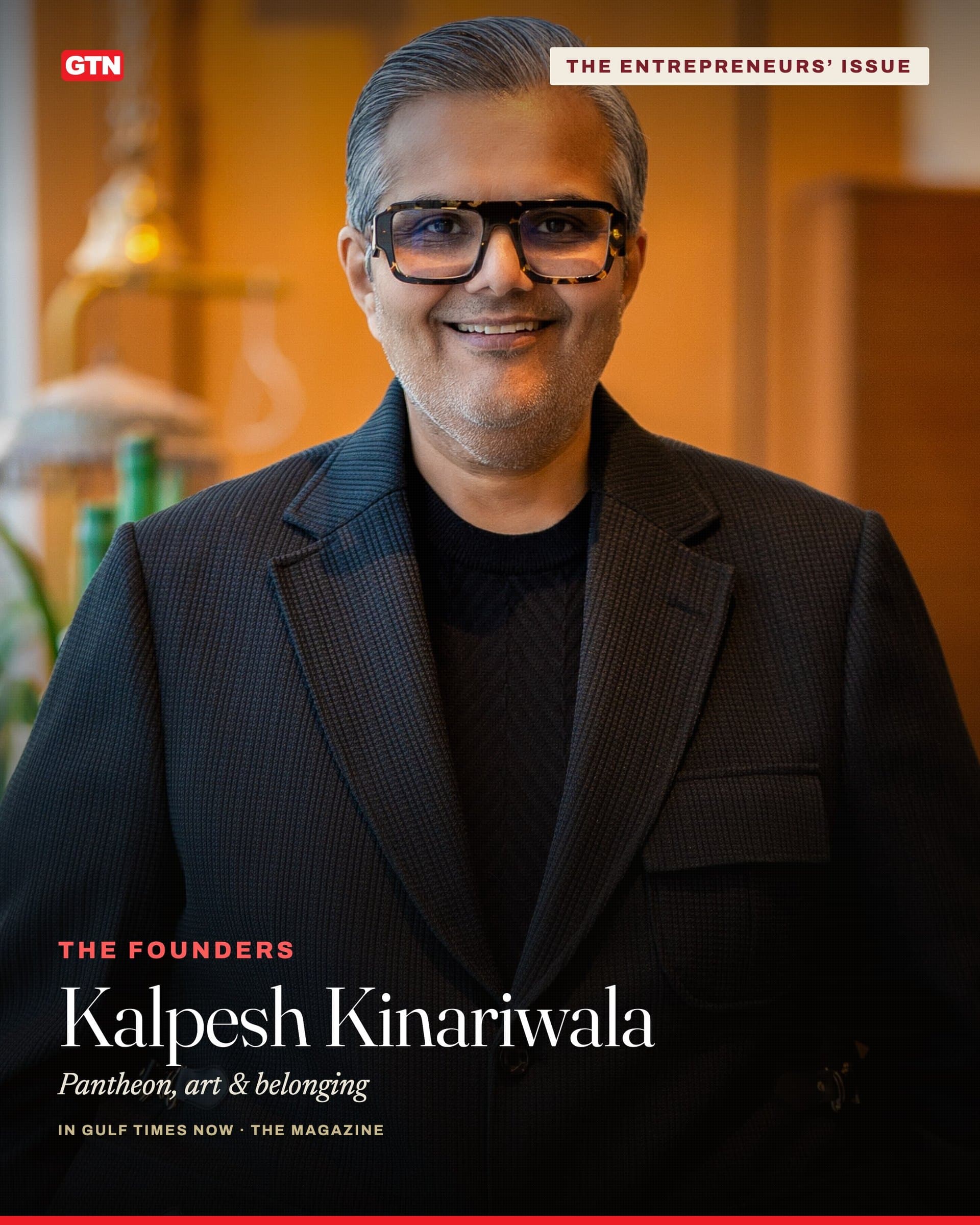 Kalpesh Kinariwala on the cover of GTN’s Founders issue